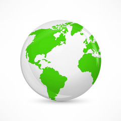 Green earth concept on white