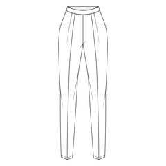 Pants fashion flat sketch template