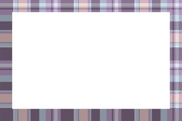 Vintage frame vector. Scottish border pattern retro style. Tartan plaid ornament.