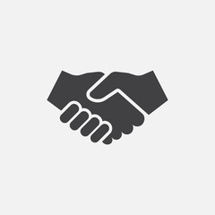 hand shake icon logo design, hand shake illustration, agreement icon