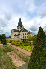 view of the historic Abbey of Saint-Georges and grounds in Boscherville in Upper Normandy