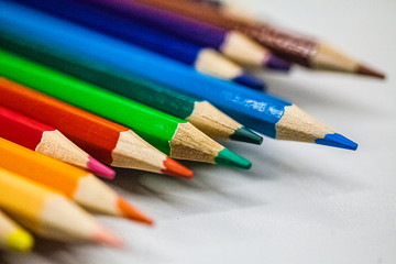 Buntstiftspitzen Nahaufnahme