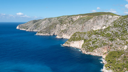 View of the rocky coast of Kampi, Zante island, Greece