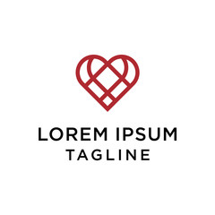 Heart logo template vector abstract icon design