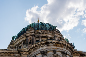 The dome of Berlin Cathedral against sky © jjfarq