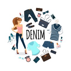 Flat Denim Round Concept