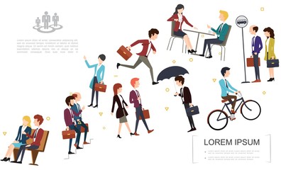 Flat Business People Template