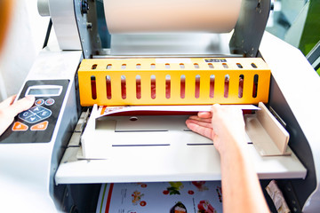 Printing plotter, the printer operates the machine