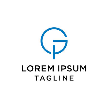 CP , CGP, initial modern abstract icon letter logo vector