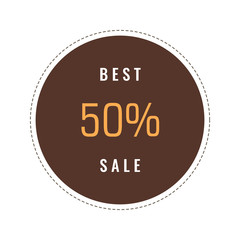 Final sale banner, sticker up to 50 percent off. modern design template, Sale banner, sale sticker template design. Big sale special offer. end of season special offer banner. vector illustration.