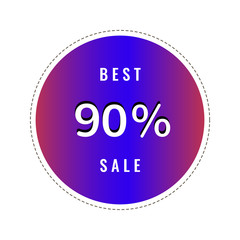 Final sale banner, sticker up to 90 percent off. modern design template, Sale banner, sale sticker template design. Big sale special offer. end of season special offer banner. vector illustration.