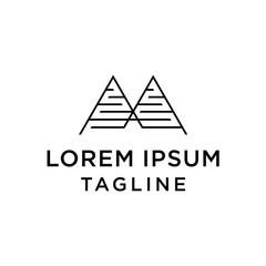 aa letter vector logo. mountain vector logo. m letter vector logo