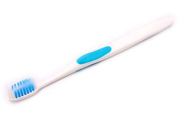 Close up Toothbrush isolated on a white background.
