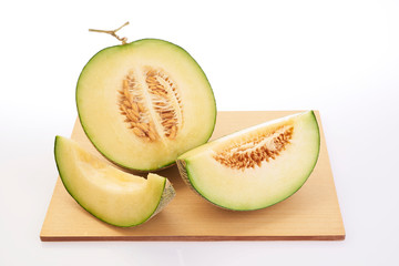 melon on white background