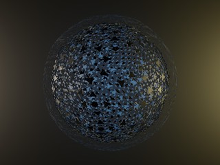 abstract background with globe, 3d illustration