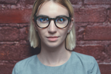 Attractive young woman in the loft