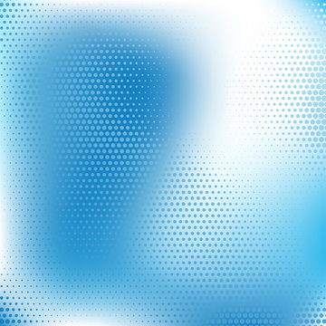 Halftone designed abstract backdrop. Blue Grunge Dotted vector background. Vector template for graphic and web designs