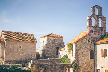Fototapeta na wymiar view of the old town of budva, montenegro