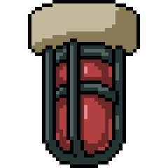 Fototapeta premium vector pixel art red bulb