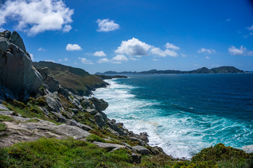 view of the sea and mountains