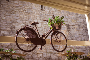 Fototapeta na wymiar old bicycle and flowers