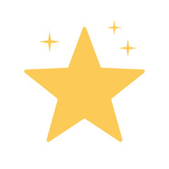 Image of a gold star. Golden star. EPS 10.