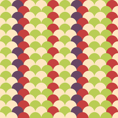 Colorful seamless pattern with fish scale. Japanese geometric background.
