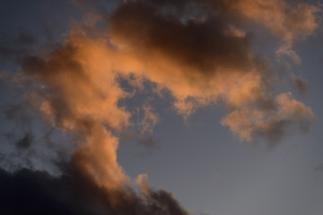 Fototapeta na wymiar Dramatic sky with clouds. Nature background.