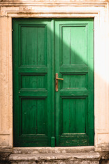 door in old wooden house