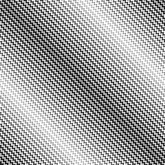 Vector halftone seamless pattern. Diagonal zig zag lines. Monochrome texture