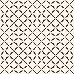 Vector geometric seamless pattern with diagonal square grid, crossing lines