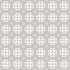 Seamless geometric ornament pattern. White and gray abstract background