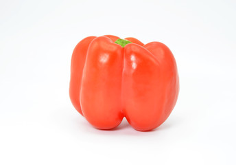 organic and fresh peppers isolated on white background