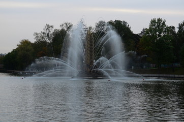 Naklejka premium fountain in park