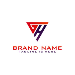 Letter GH logo icon design template elements