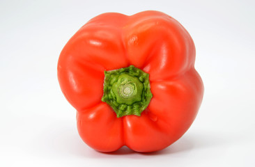 organic and fresh peppers isolated on white background