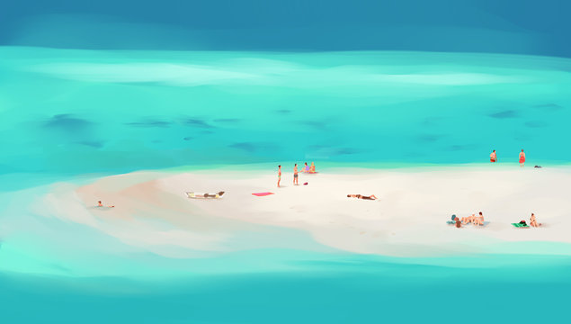 The white sand beach at Koh Lipe island ,Thailand.