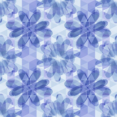 Stylized Flowers Seamless Pattern. Simple Artistic Background.