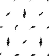 Feather Icon Seamless Pattern