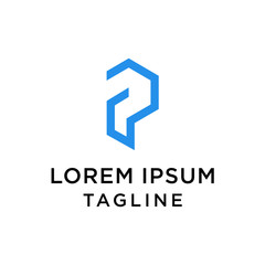 Letter P Logo Vector, Alphabet Logo Design Template