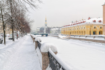 Krjukov canal in Saint Petersburg.