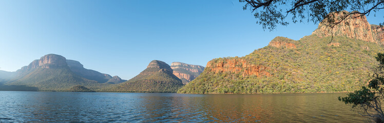 Panorama of Blyderivierspoort Dam and the Blyde River Canyon
