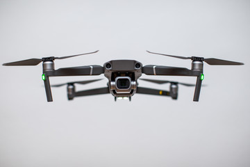 DJI Mavic 2 Pro in flight. DJI Mavic 2 Pro one of the most portable drones in the market, with Hasselblad camera. 01.10.2019. Frankfurt am Main Germany.
