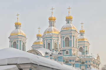 The domes of Saint Nicholas cathedral.