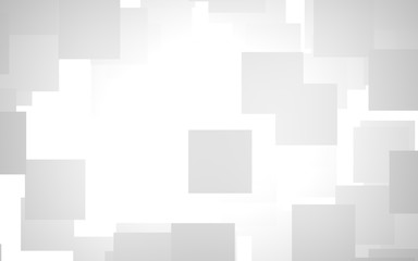 White abstract background. Misty backdrop with grey squares. 3D illustration
