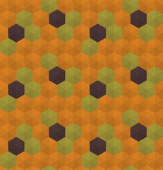Abstract seamless background pattern with colorful hexagons. Mosaic texture for prints, textile, fabric, package, cover, greeting cards.