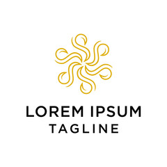 Initial SP with flower luxury logo design template