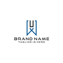 Letter WU logo icon design template elements