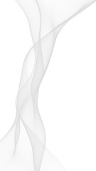 White abstract background. Fluttering white scarf. Waving on wind white fubric. 3D illustration