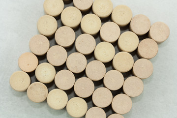 Background of many wine corks.